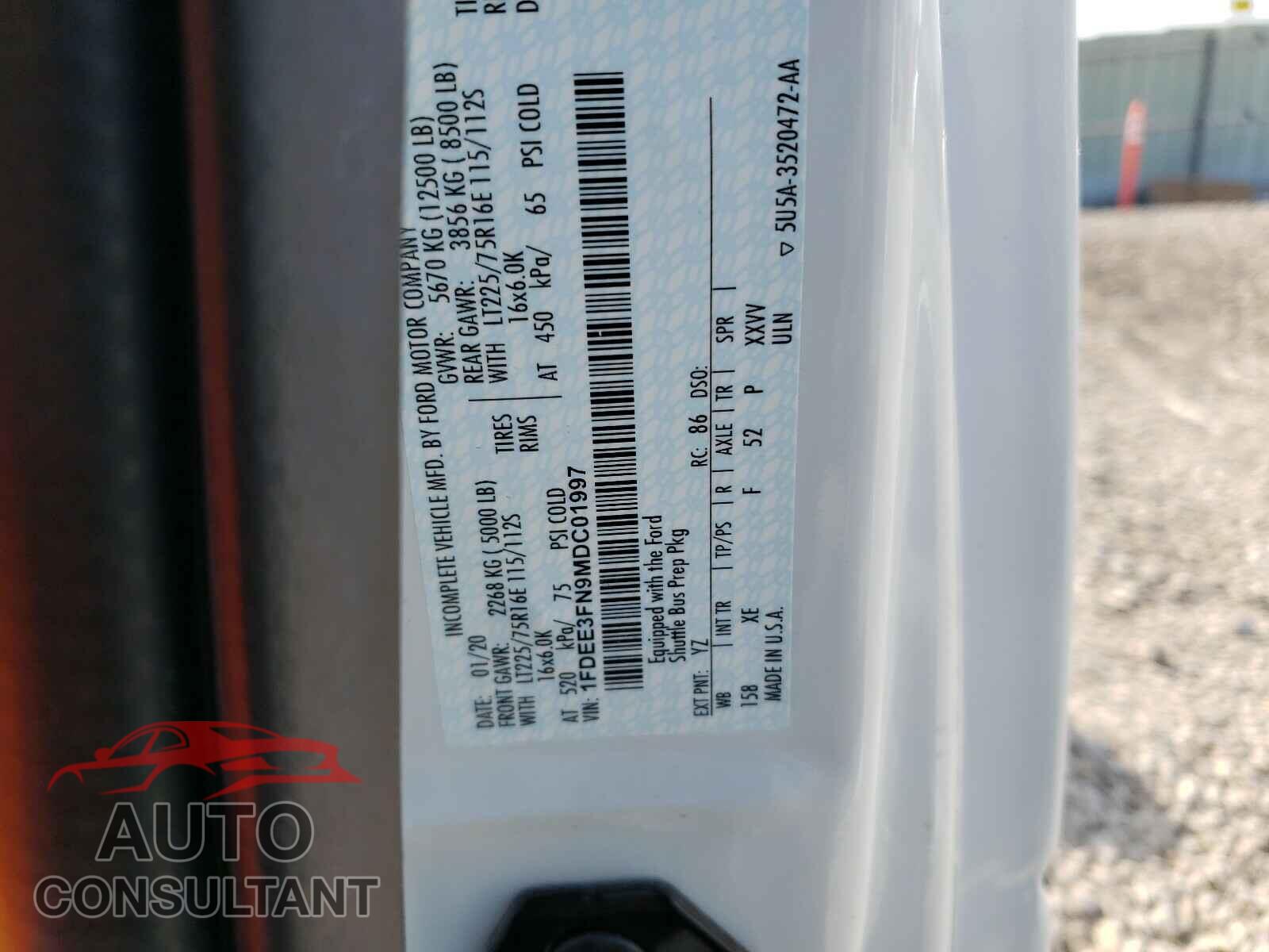 FORD ECONOLINE 2021 - 1FDEE3FN9MDC01997