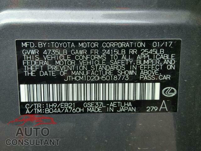 LEXUS IS300 2017 - JTHCM1D20H5018773