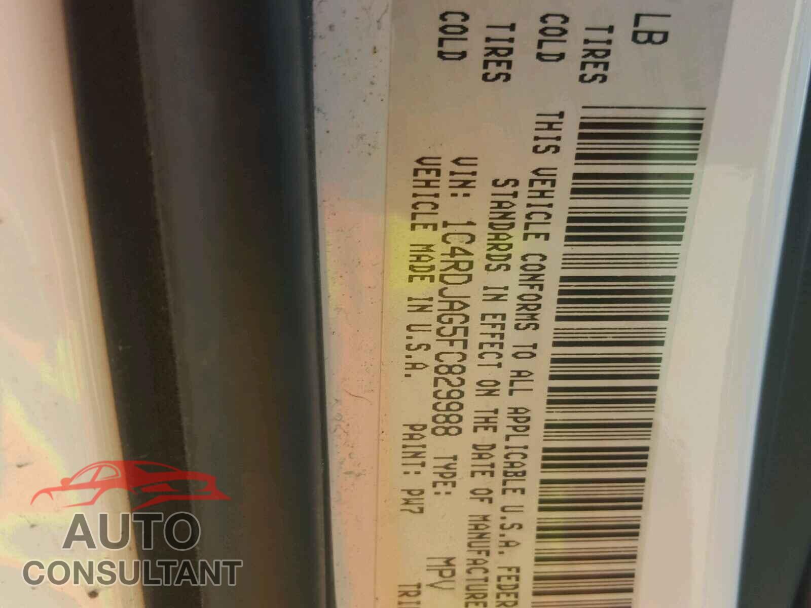DODGE DURANGO 2015 - 1C4RDJAG5FC829988