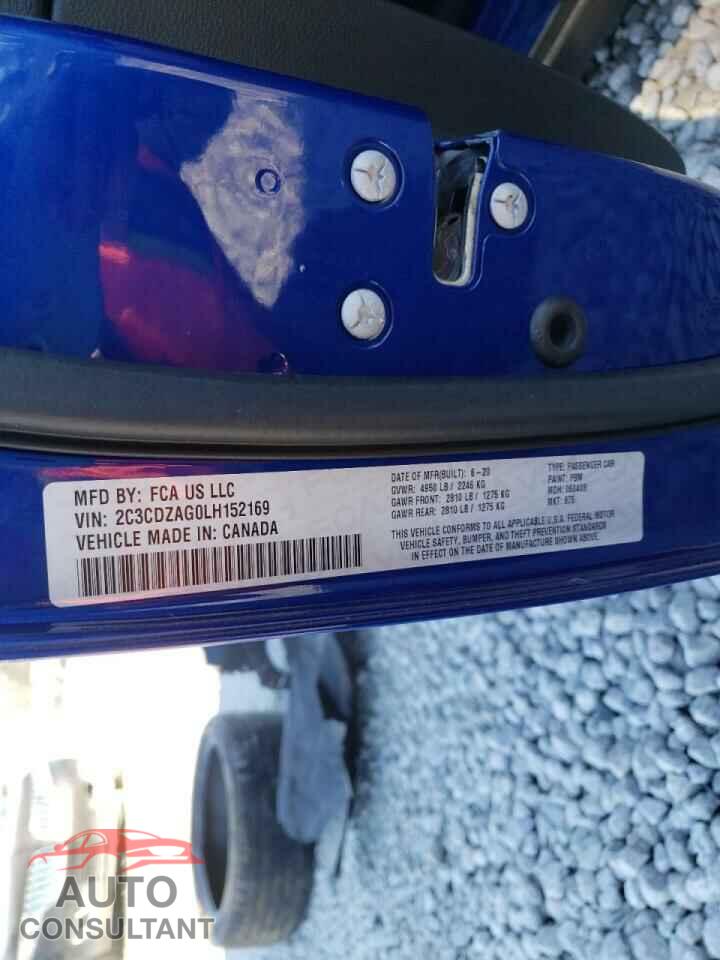 DODGE CHALLENGER 2020 - 2C3CDZAG0LH152169