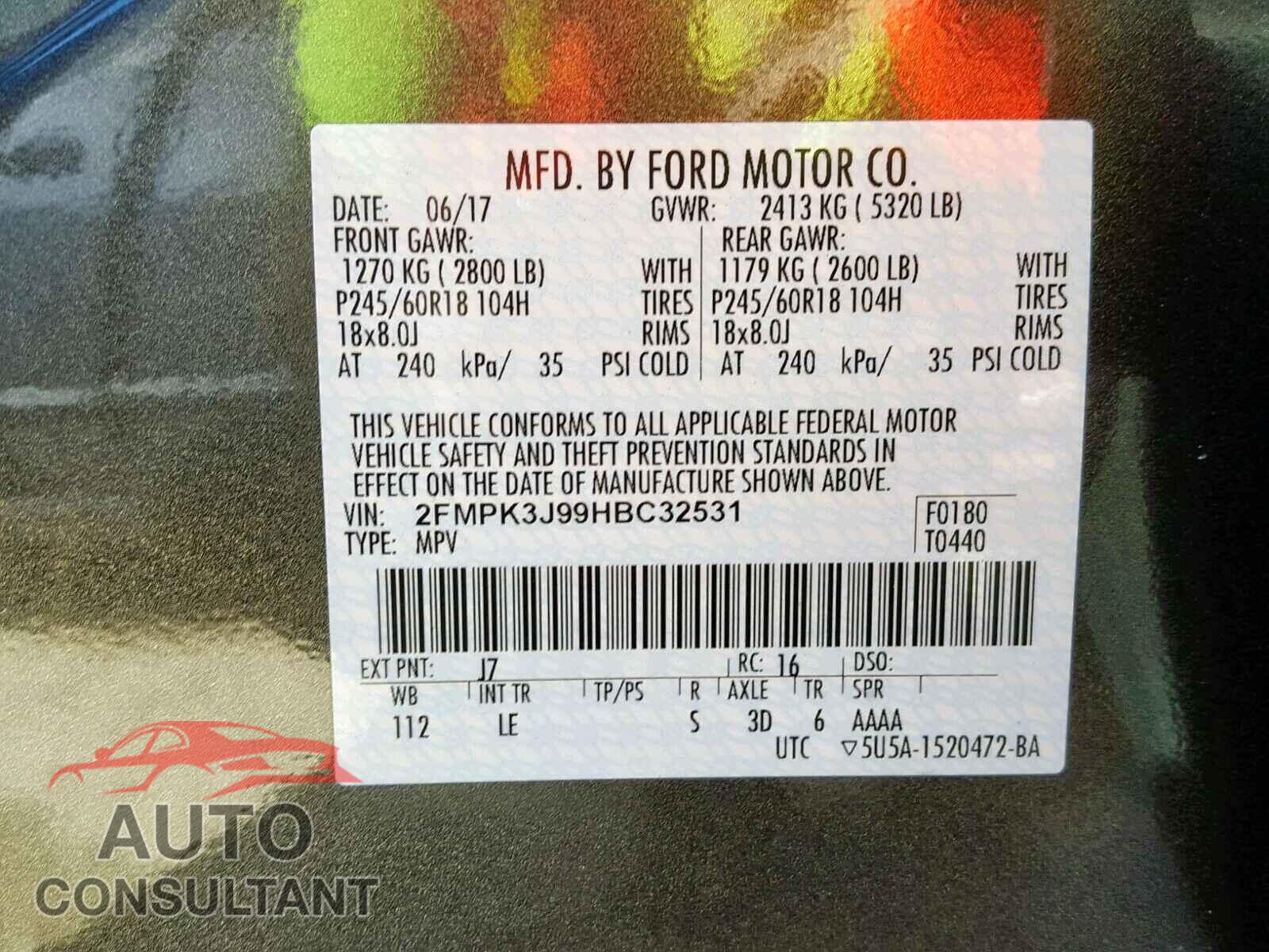 FORD EDGE SEL 2017 - 4T1T31AK6NU033462
