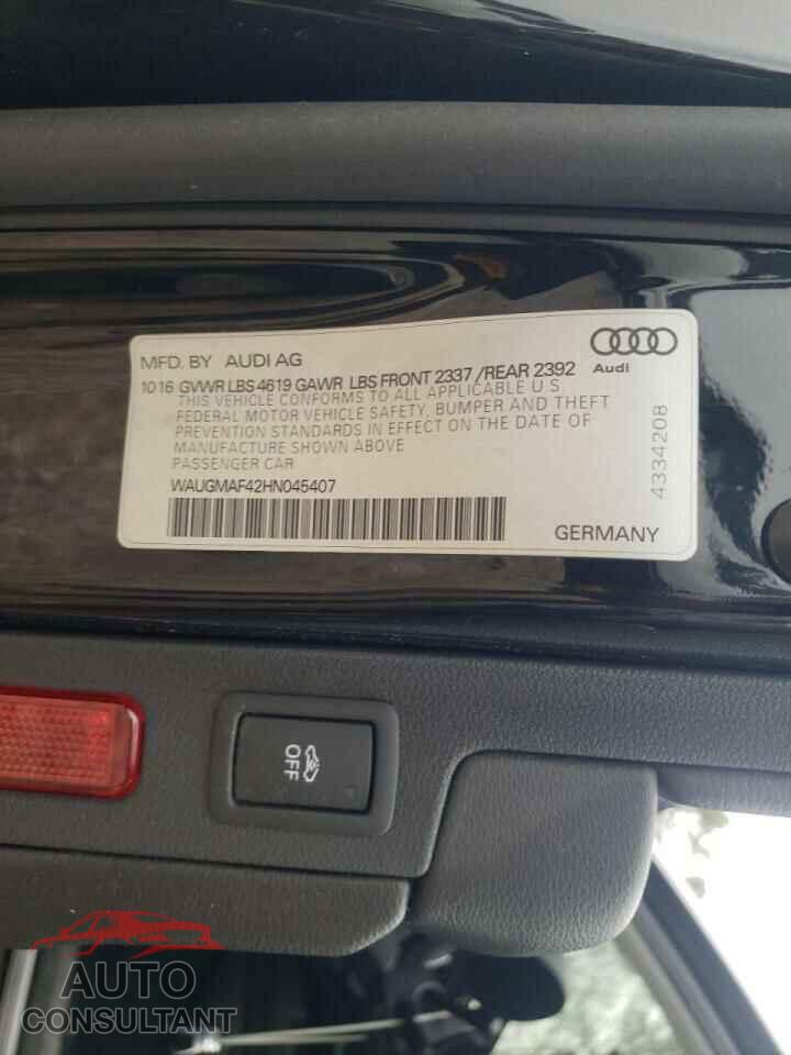 AUDI A4 2017 - WAUGMAF42HN045407