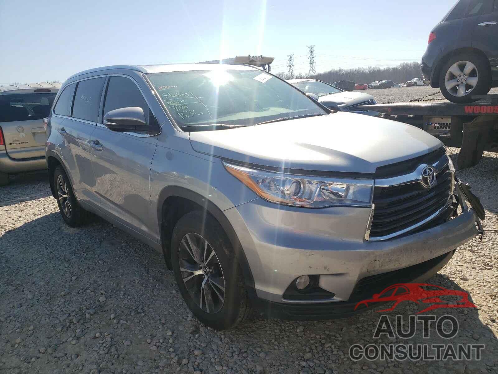 TOYOTA HIGHLANDER 2016 - 5TDJKRFH4GS501691