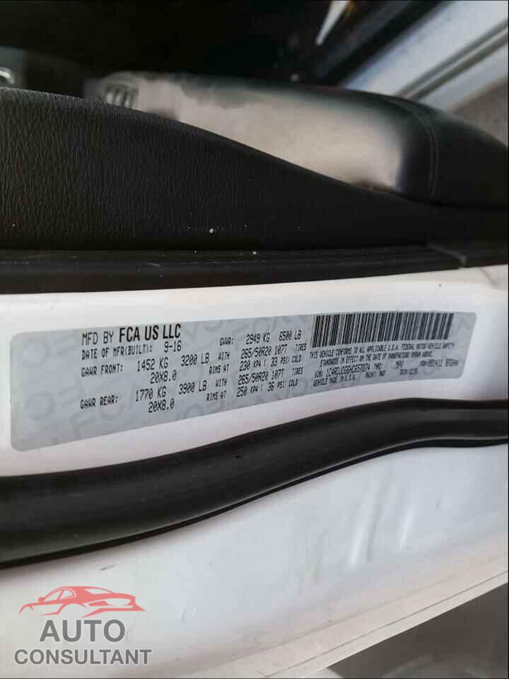 DODGE DURANGO 2017 - 1C4RDJDG6HC657274