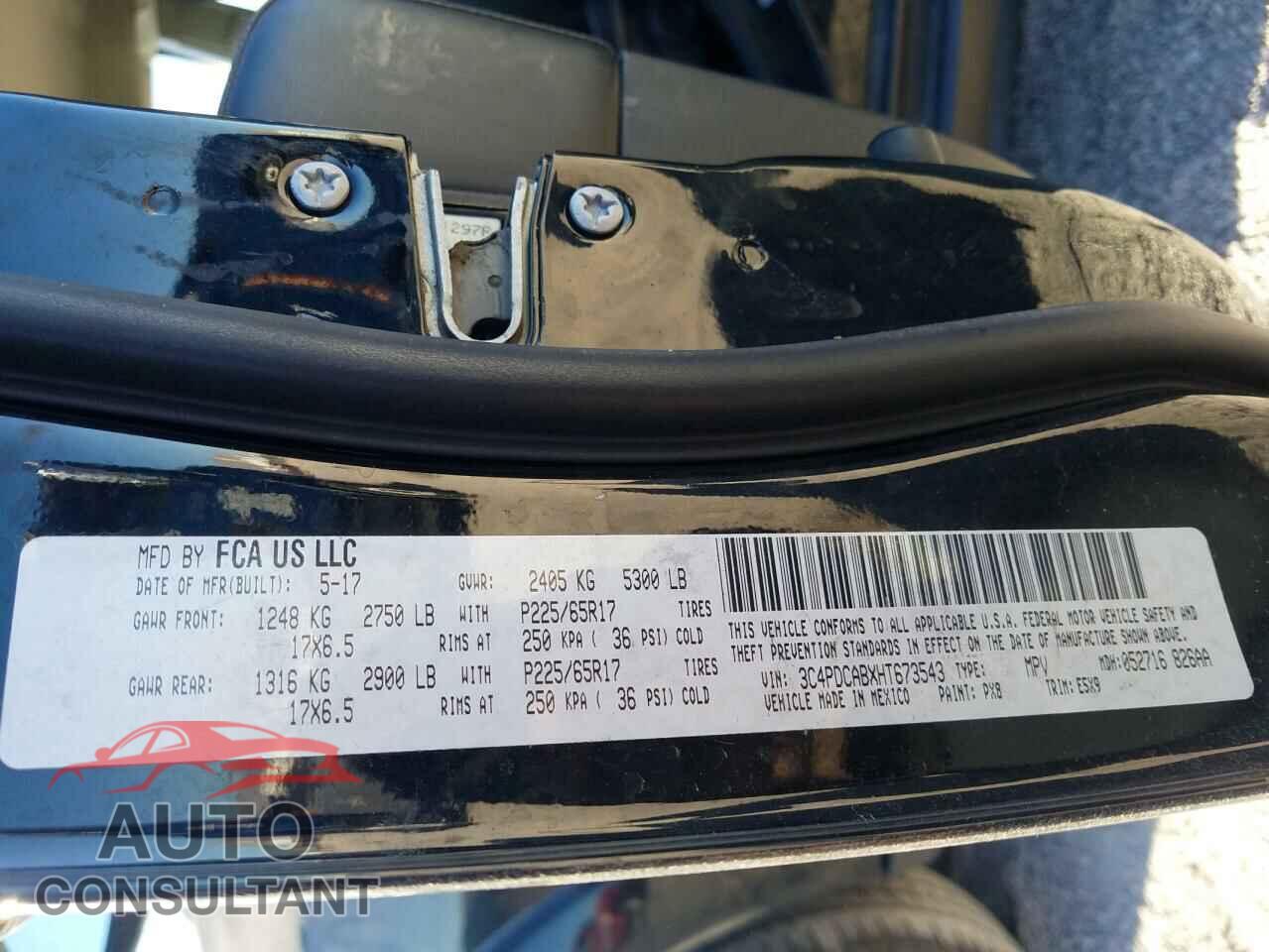 DODGE JOURNEY 2017 - 3C4PDCABXHT673543