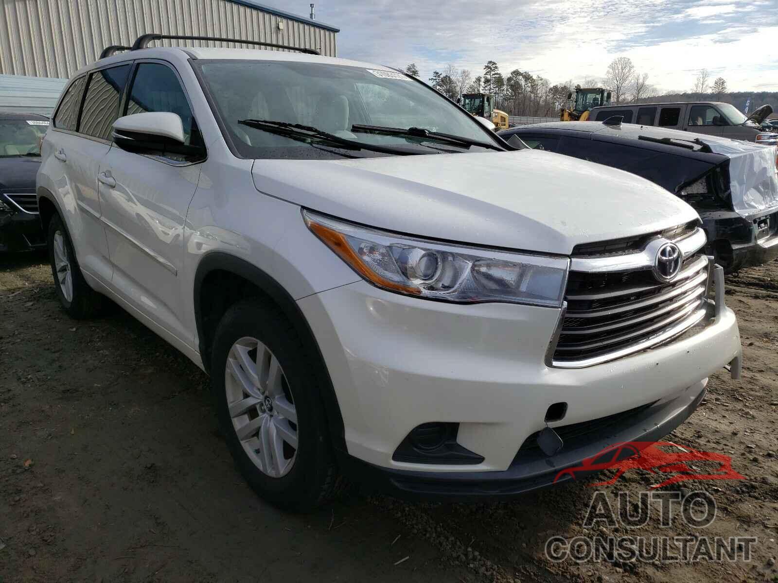TOYOTA HIGHLANDER 2016 - 5TDZARFH3GS022233