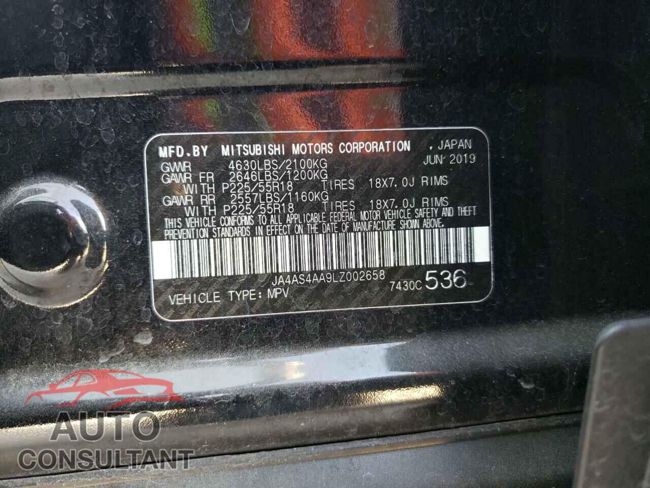 MITSUBISHI ECLIPSE 2020 - JA4AS4AA9LZ002658