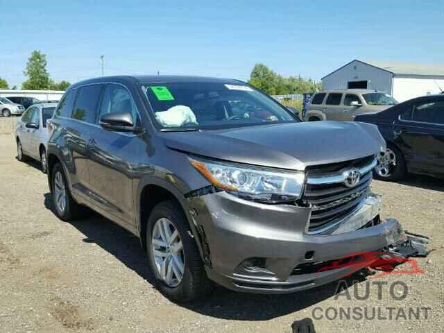 TOYOTA HIGHLANDER 2015 - 5TDBKRFH6FS219877