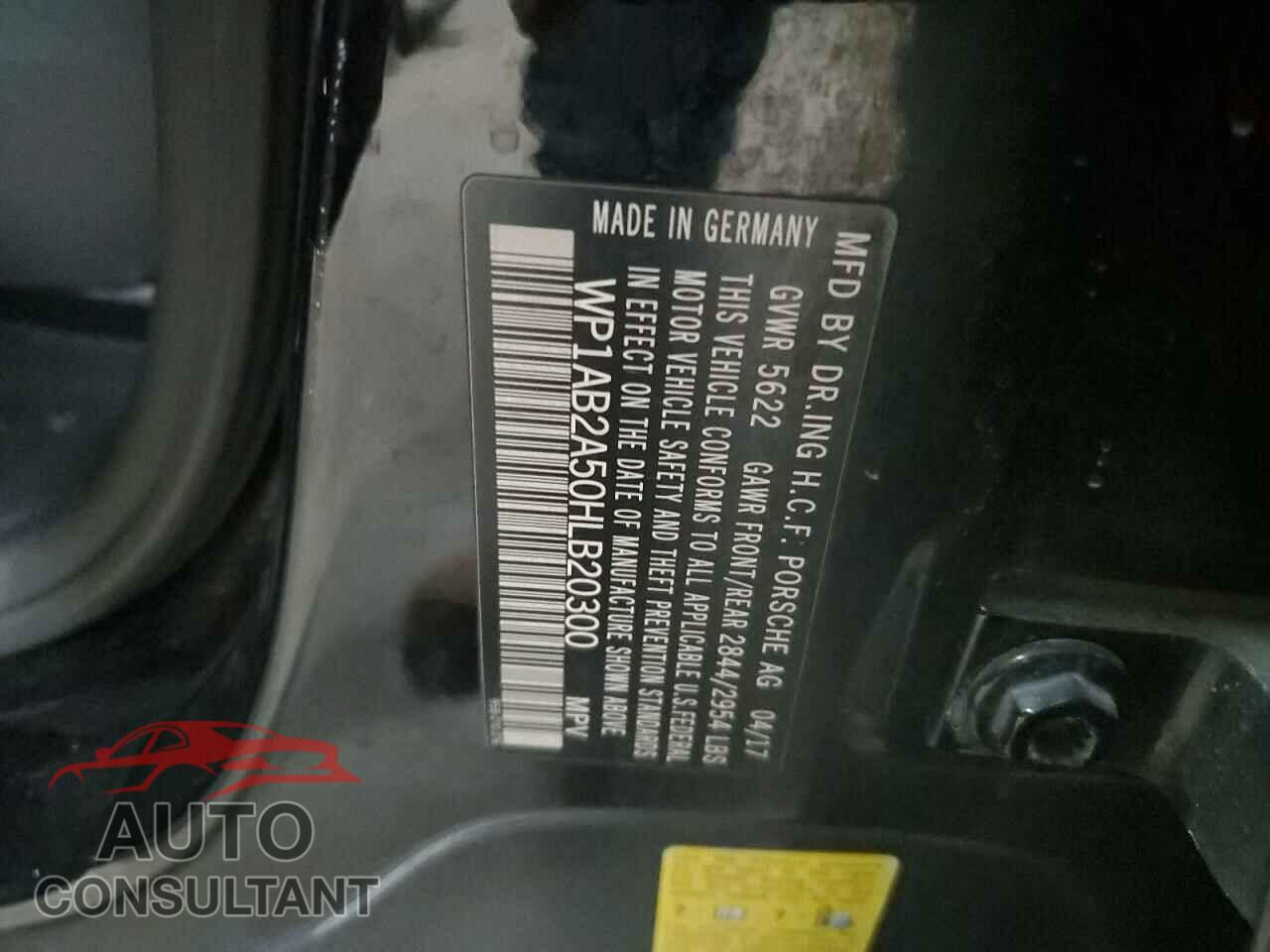 PORSCHE MACAN 2017 - WP1AB2A50HLB20300