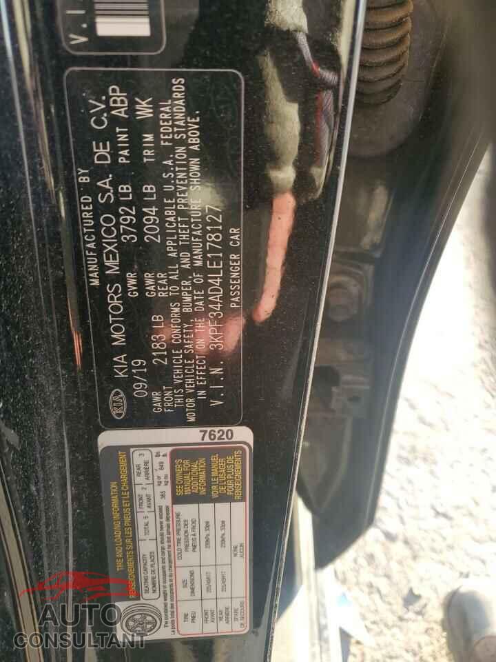 KIA FORTE 2020 - 3KPF34AD4LE178127