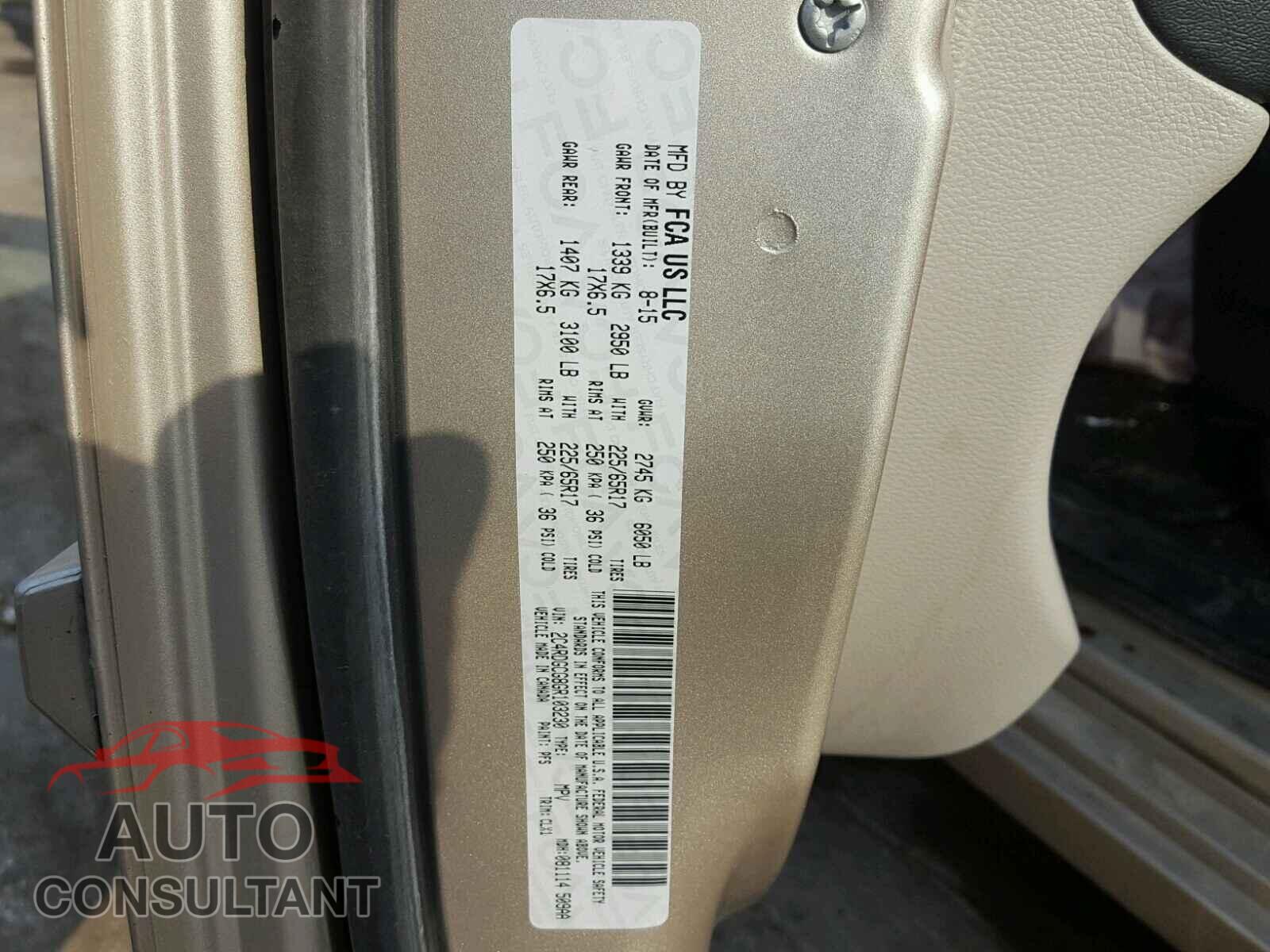 DODGE CARAVAN 2016 - 2C4RDGCG8GR103230