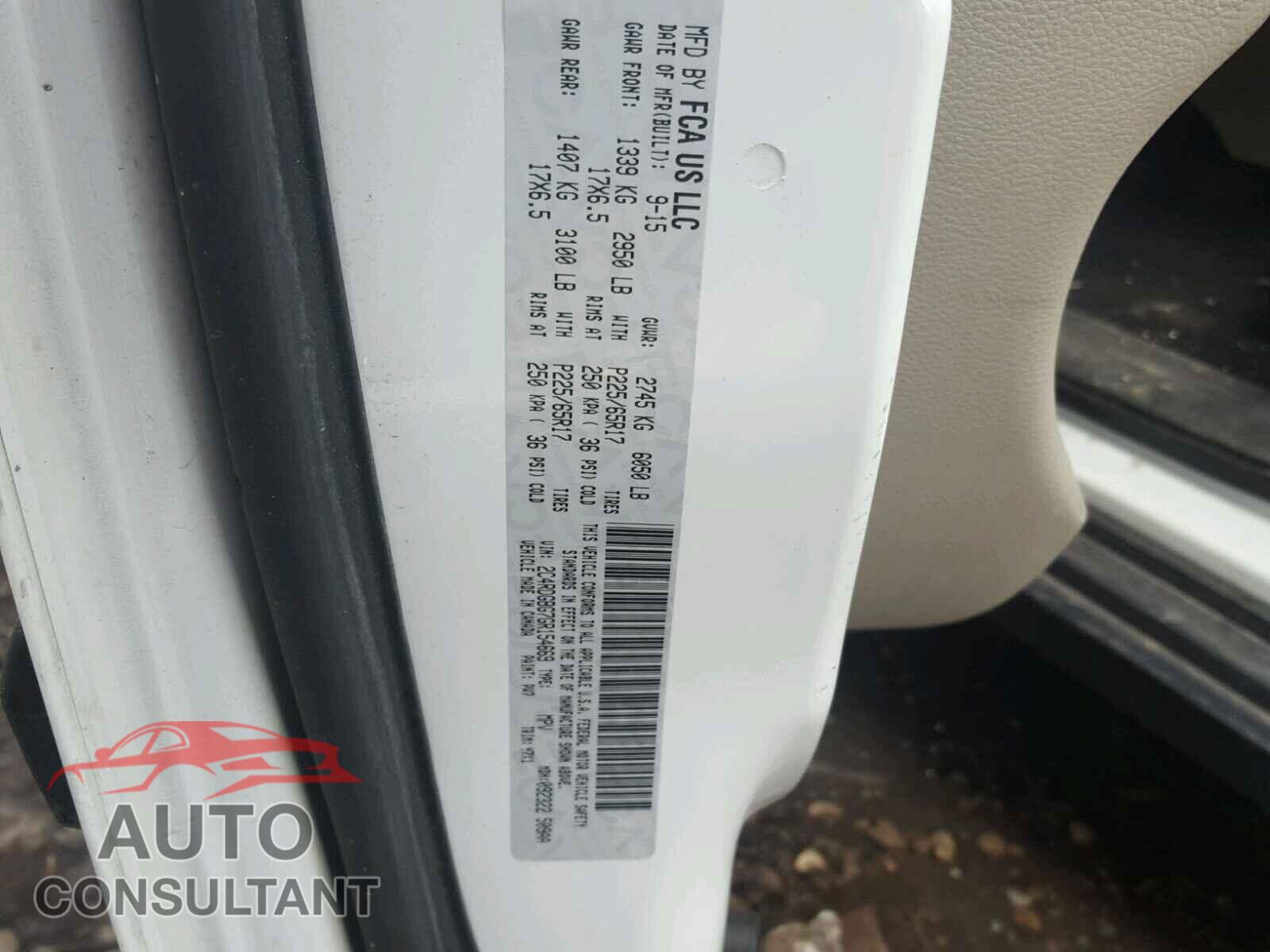 DODGE CARAVAN 2016 - 2C4RDGBG7GR154669