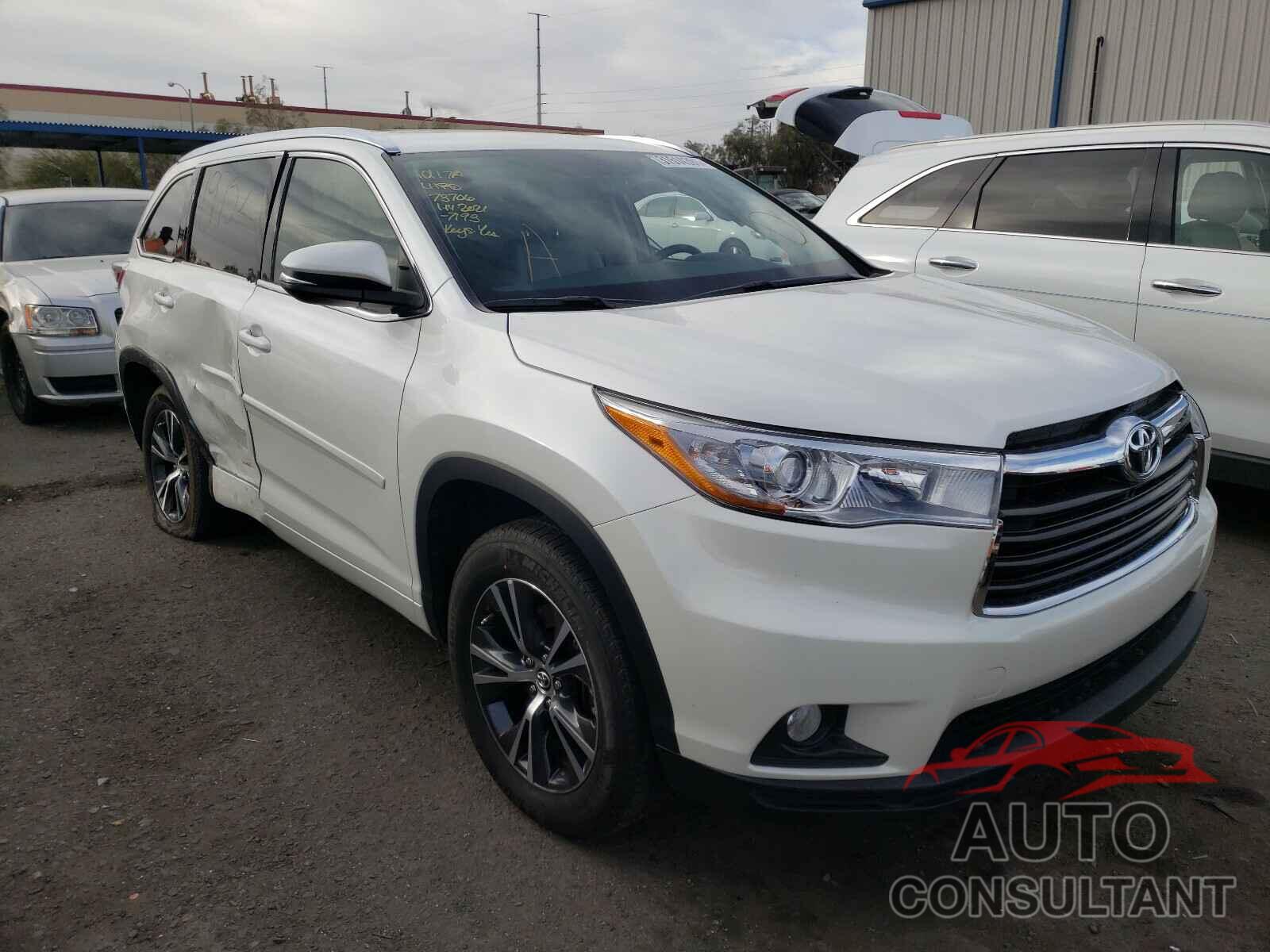 TOYOTA HIGHLANDER 2016 - 5TDKKRFH8GS147193