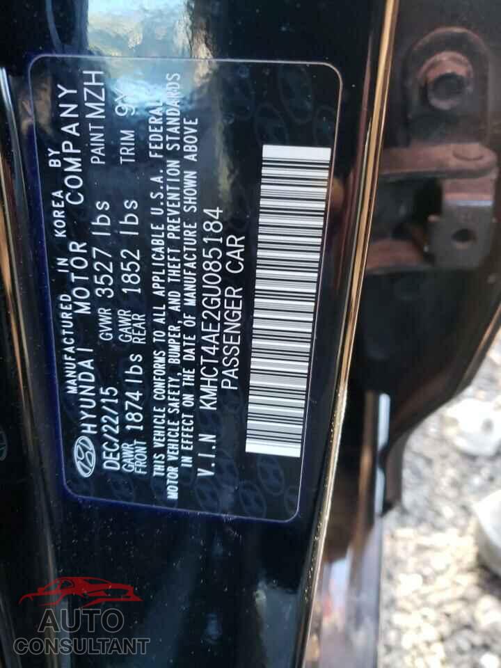 HYUNDAI ACCENT 2016 - KMHCT4AE2GU085184
