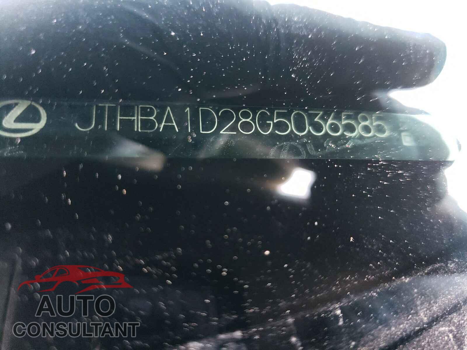 LEXUS IS 2016 - JTHBA1D28G5036585