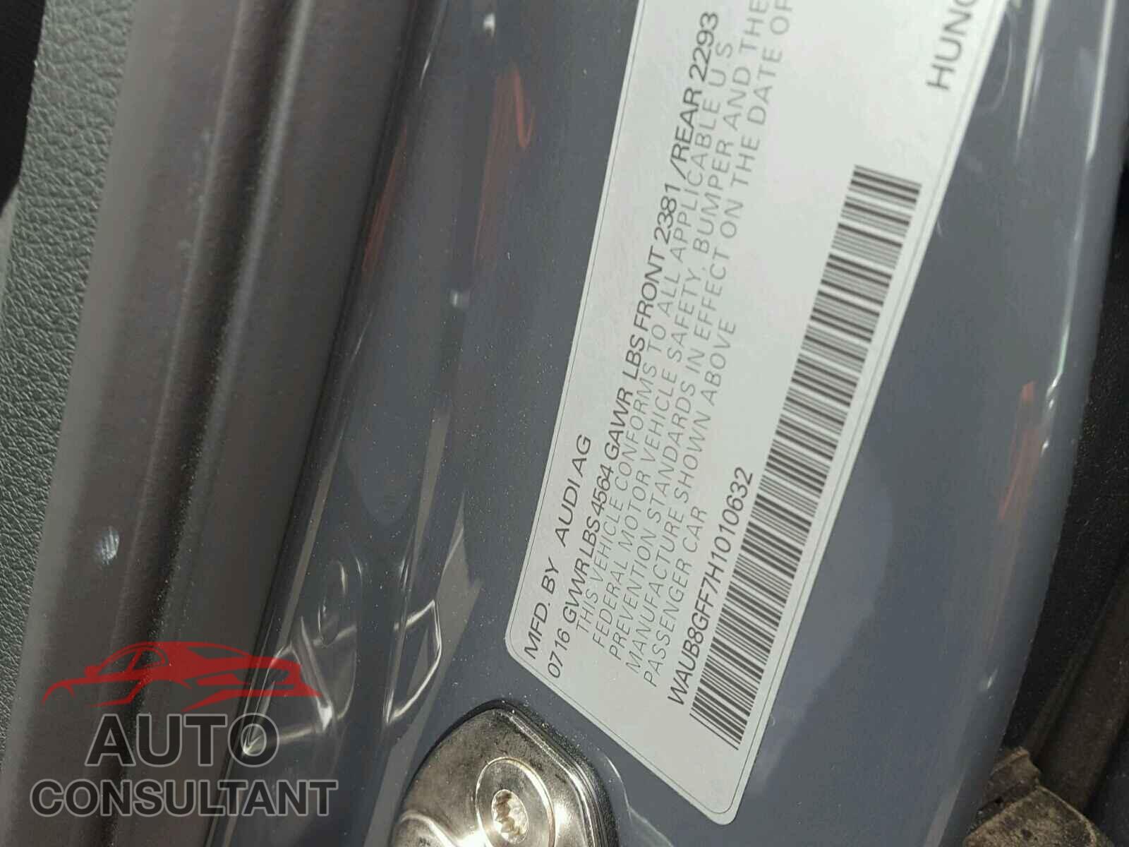 AUDI A3 2017 - WAUB8GFF7H1010632