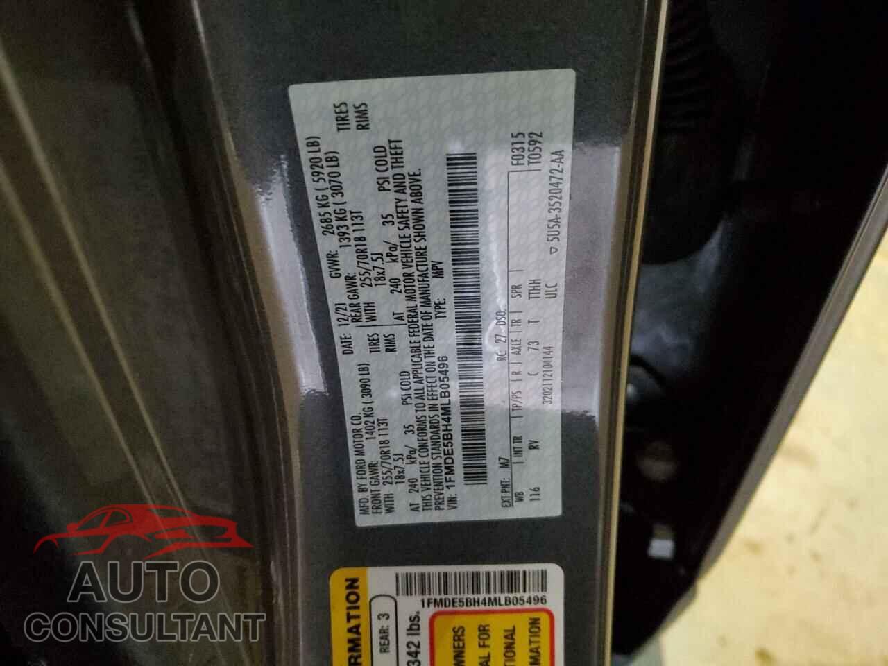 FORD BRONCO 2021 - 1FMDE5BH4MLB05496