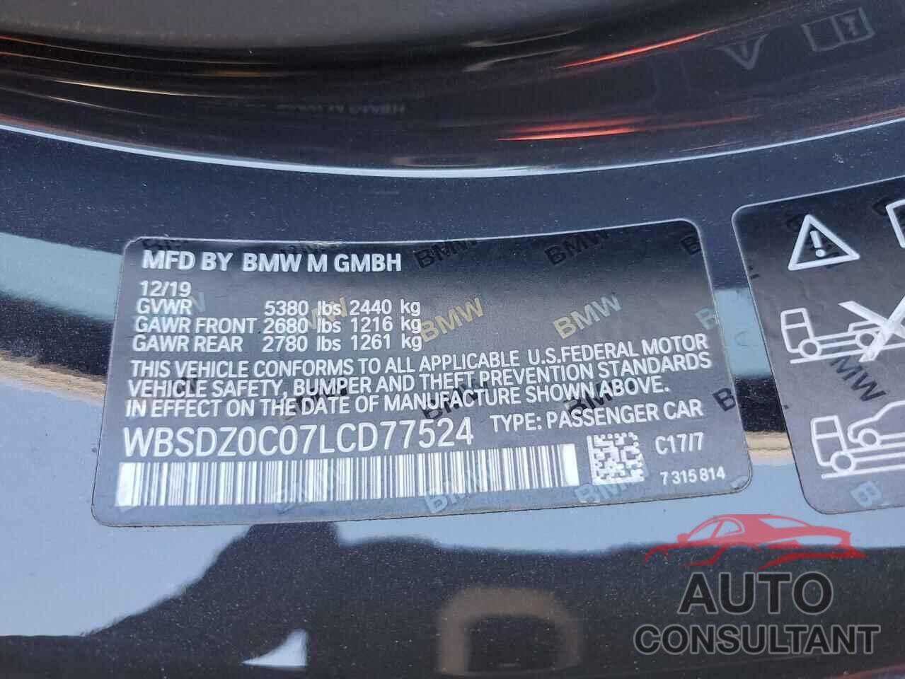 BMW M8 2020 - WBSDZ0C07LCD77524
