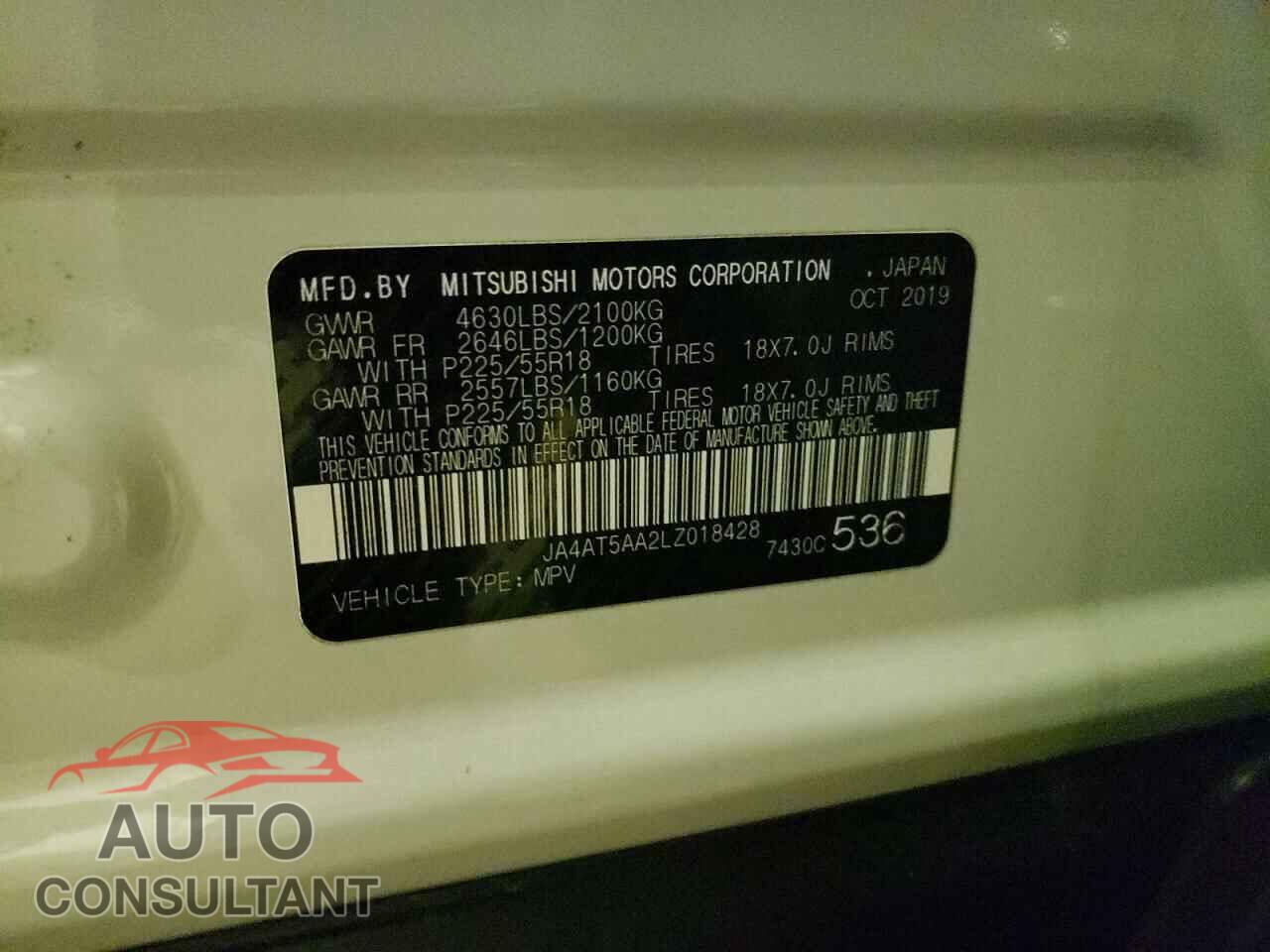 MITSUBISHI ECLIPSE 2020 - JA4AT5AA2LZ018428
