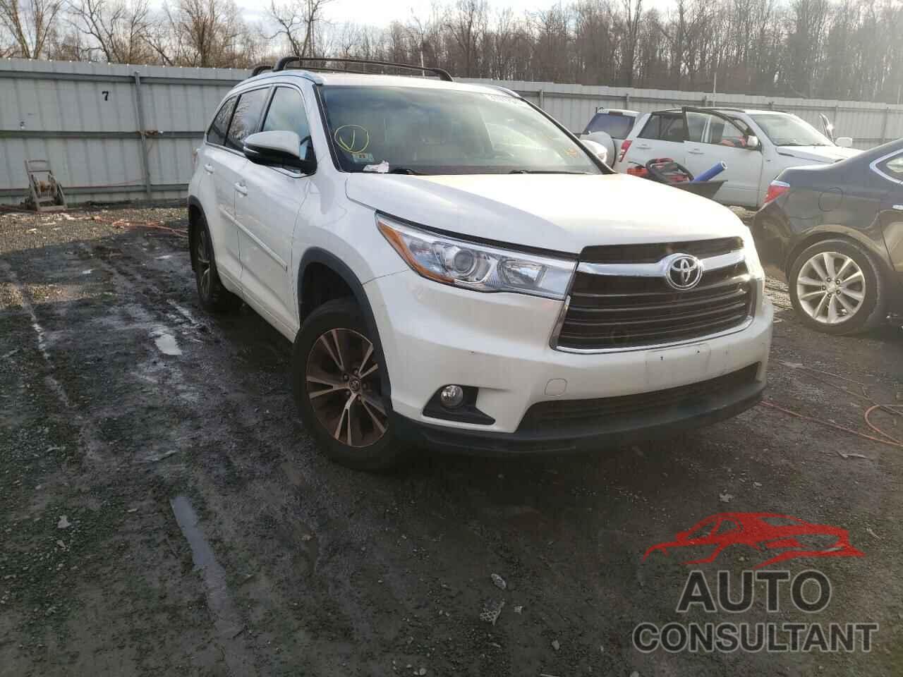 TOYOTA HIGHLANDER 2016 - 5TDJKRFH7GS226804