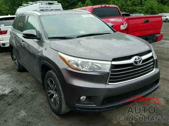TOYOTA HIGHLANDER 2016 - 5TDJKRFH7GS300268