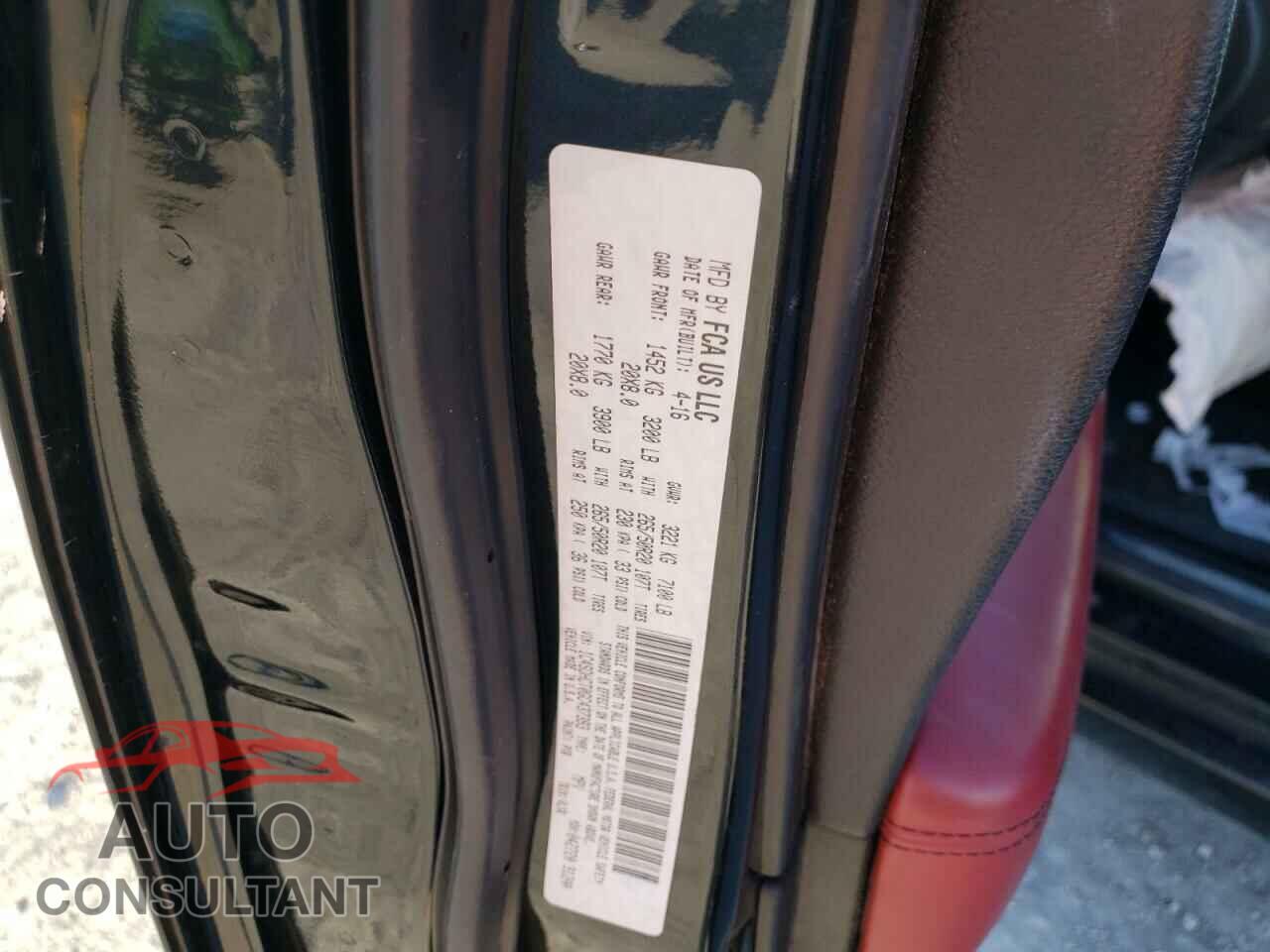 DODGE DURANGO 2016 - 1C4SDHCT0GC437393
