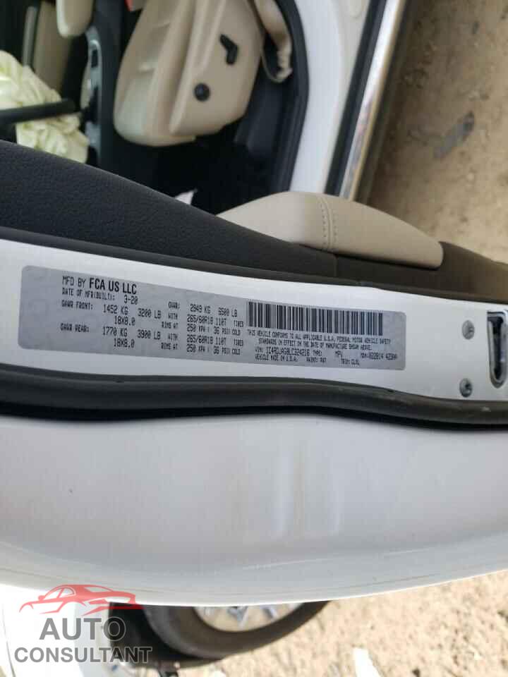DODGE DURANGO 2020 - 1C4RDJAG8LC324216