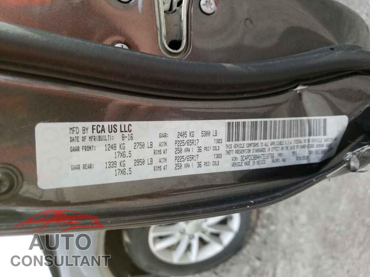 DODGE JOURNEY 2017 - 3C4PDCBB4HT516766