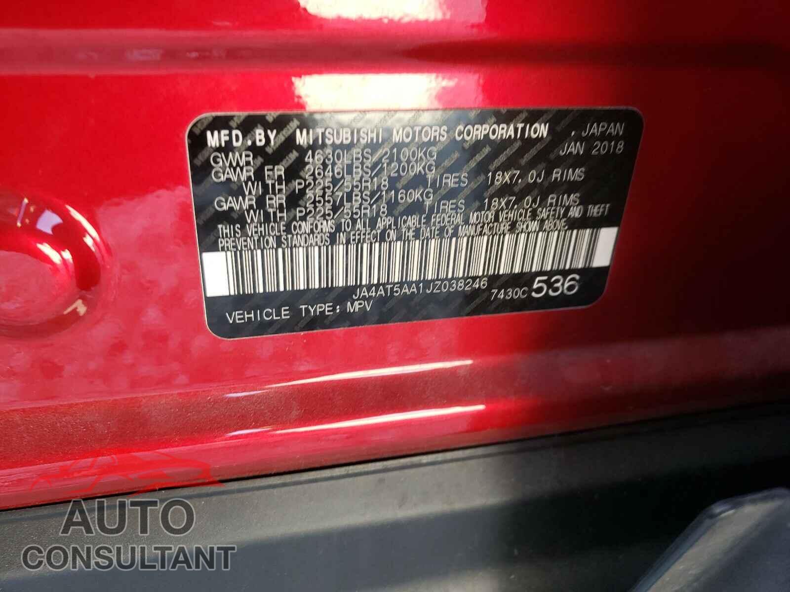 MITSUBISHI ECLIPSE 2018 - JA4AT5AA1JZ038246