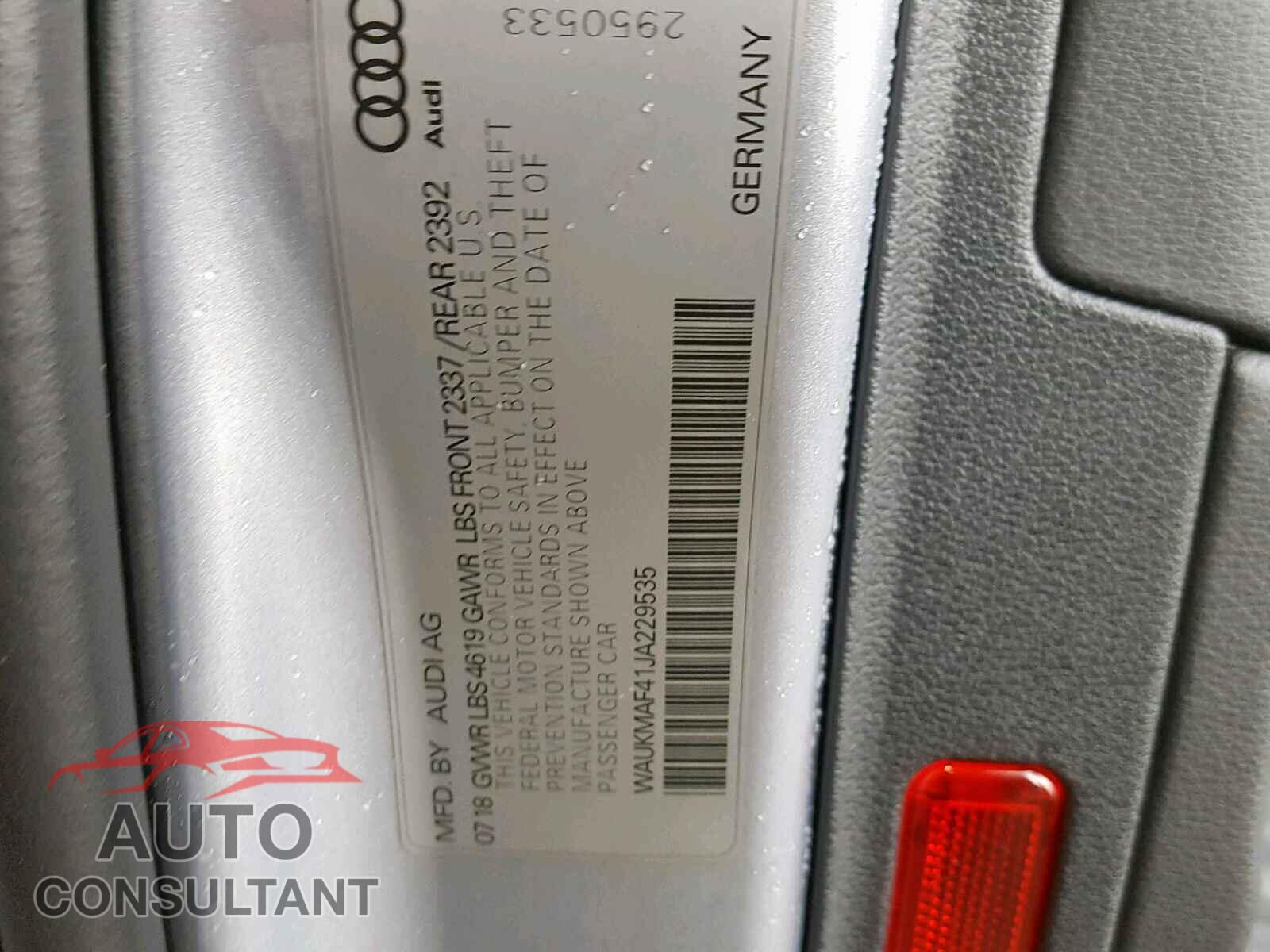 AUDI A4 2018 - 1FDBF2A60KEC70627