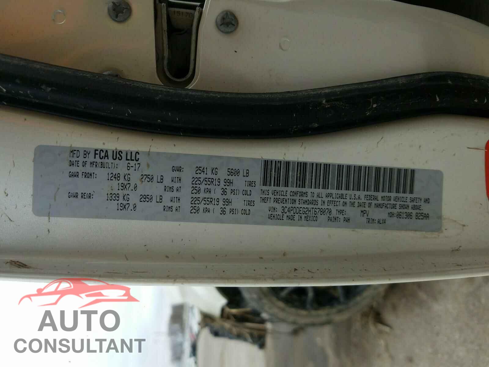 DODGE JOURNEY 2017 - 3C4PDDEG2HT678070