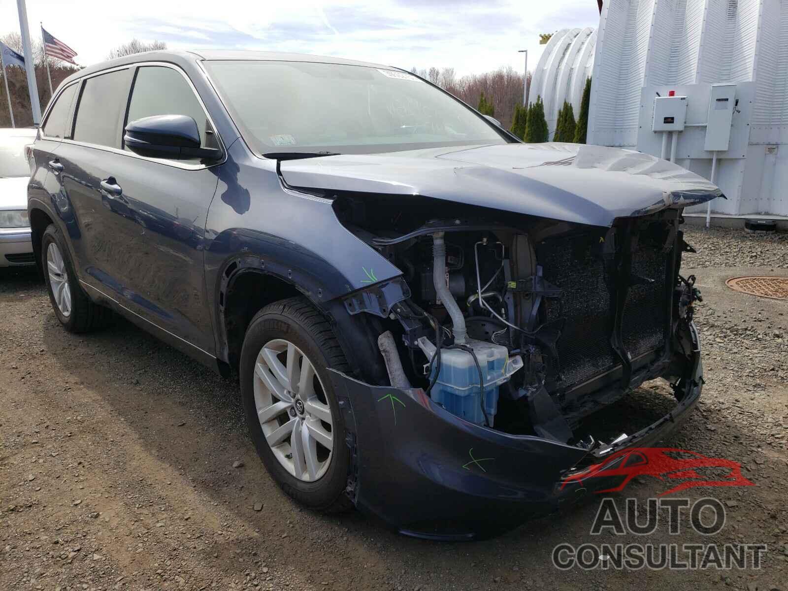 TOYOTA HIGHLANDER 2016 - 5TDBKRFH5GS247865