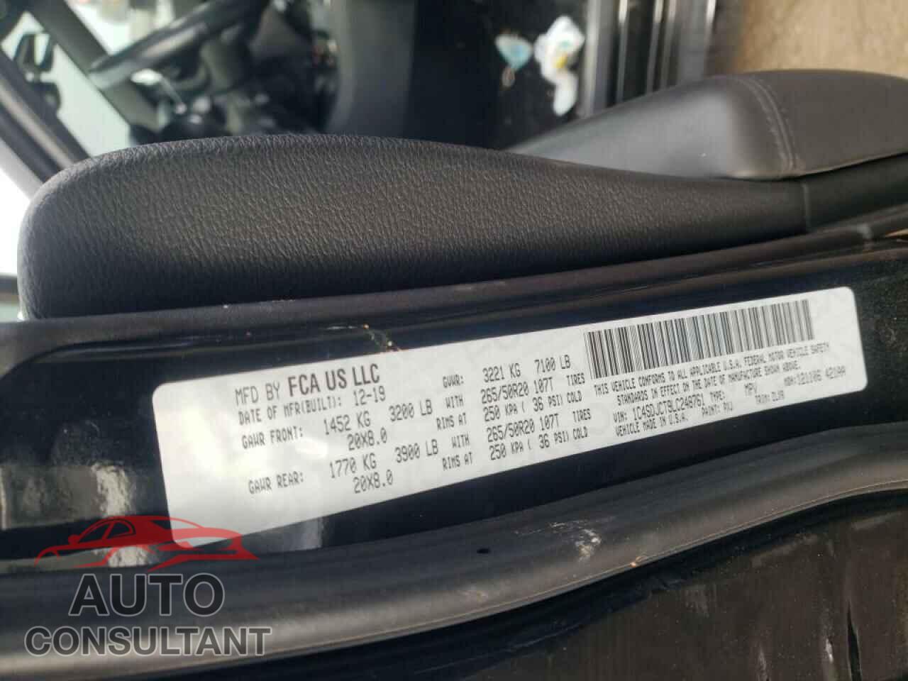 DODGE DURANGO 2020 - 1C4SDJCT9LC248761