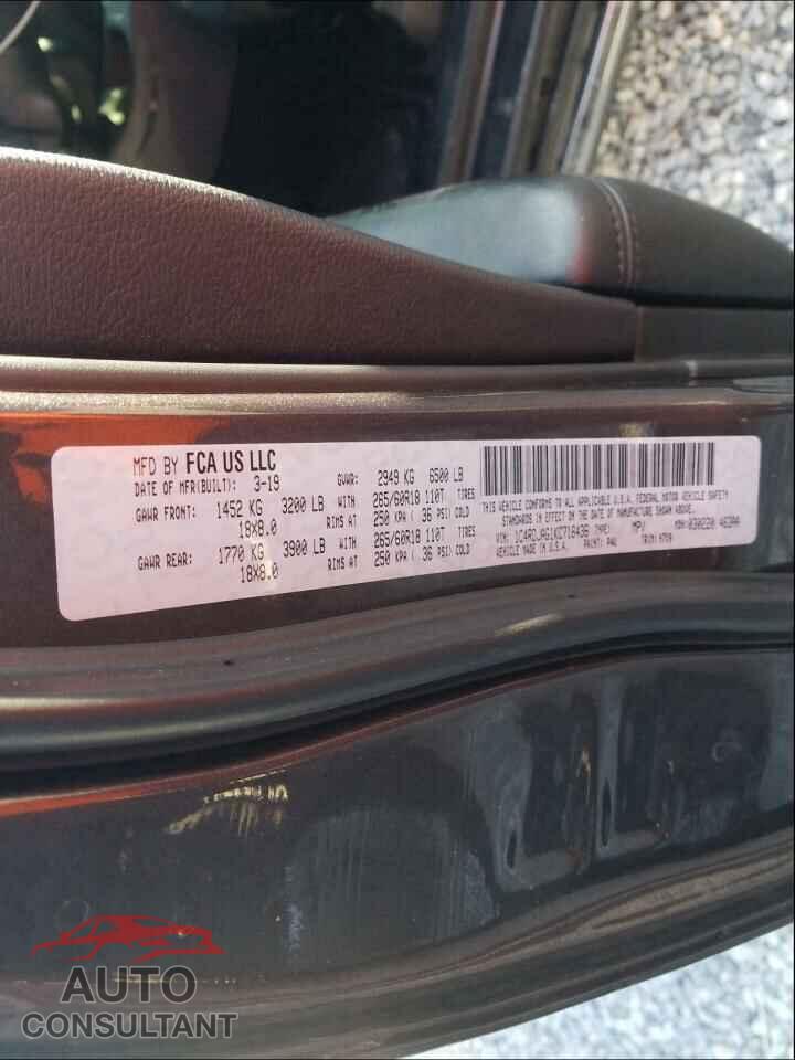 DODGE DURANGO 2019 - 1C4RDJAG1KC716436
