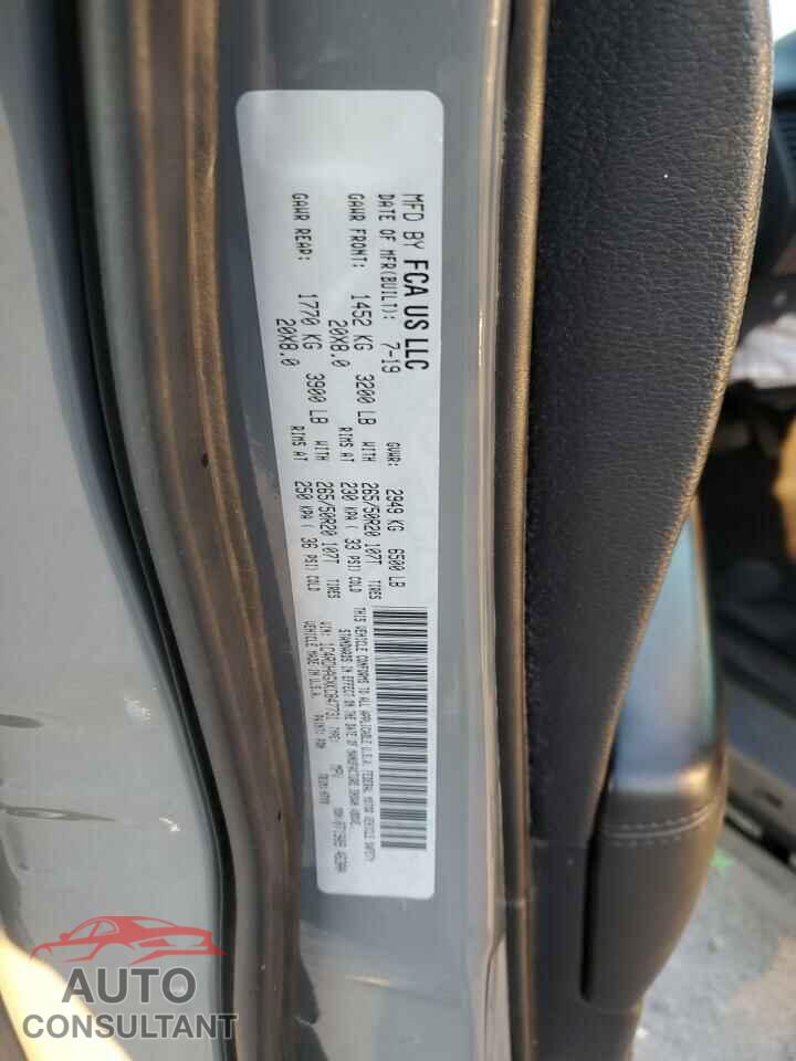 DODGE DURANGO 2019 - 1C4RDHAGXKC847731