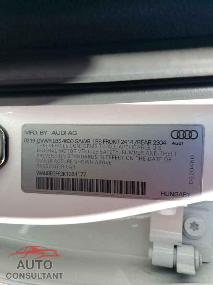AUDI A3 2019 - WAUBEGFF2K1024177