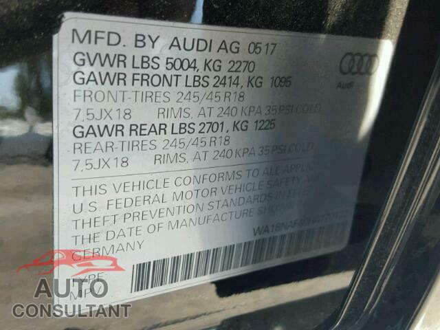 AUDI A4 2017 - WA18NAF40HA170122