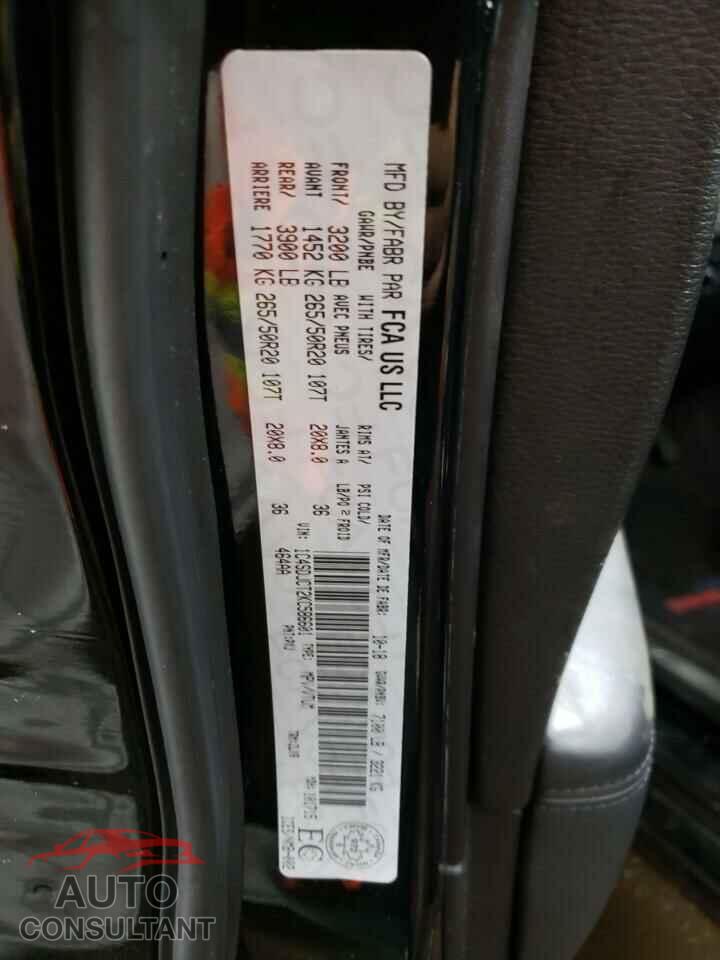 DODGE DURANGO 2019 - 1C4SDJCT2KC586601