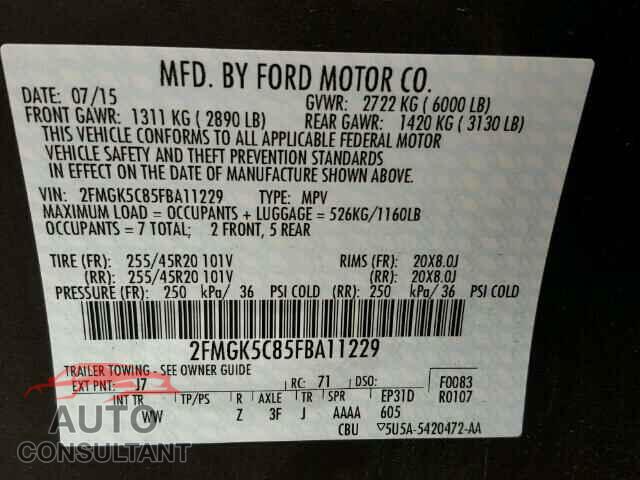 FORD FLEX 2015 - 2FMGK5C85FBA11229