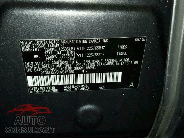 TOYOTA RAV4 2017 - 2T3RFREV3HW545180