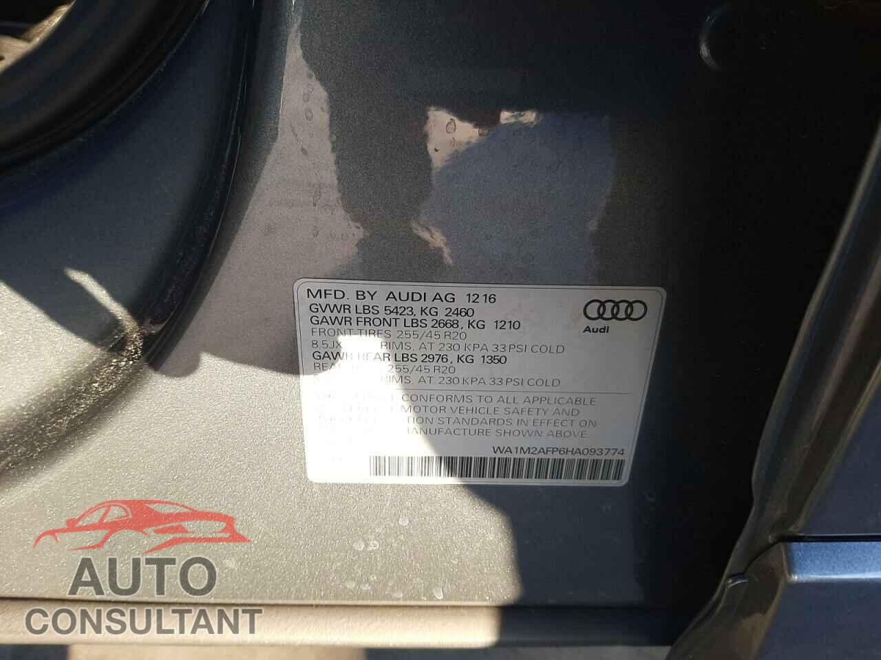 AUDI Q5 2017 - WA1M2AFP6HA093774
