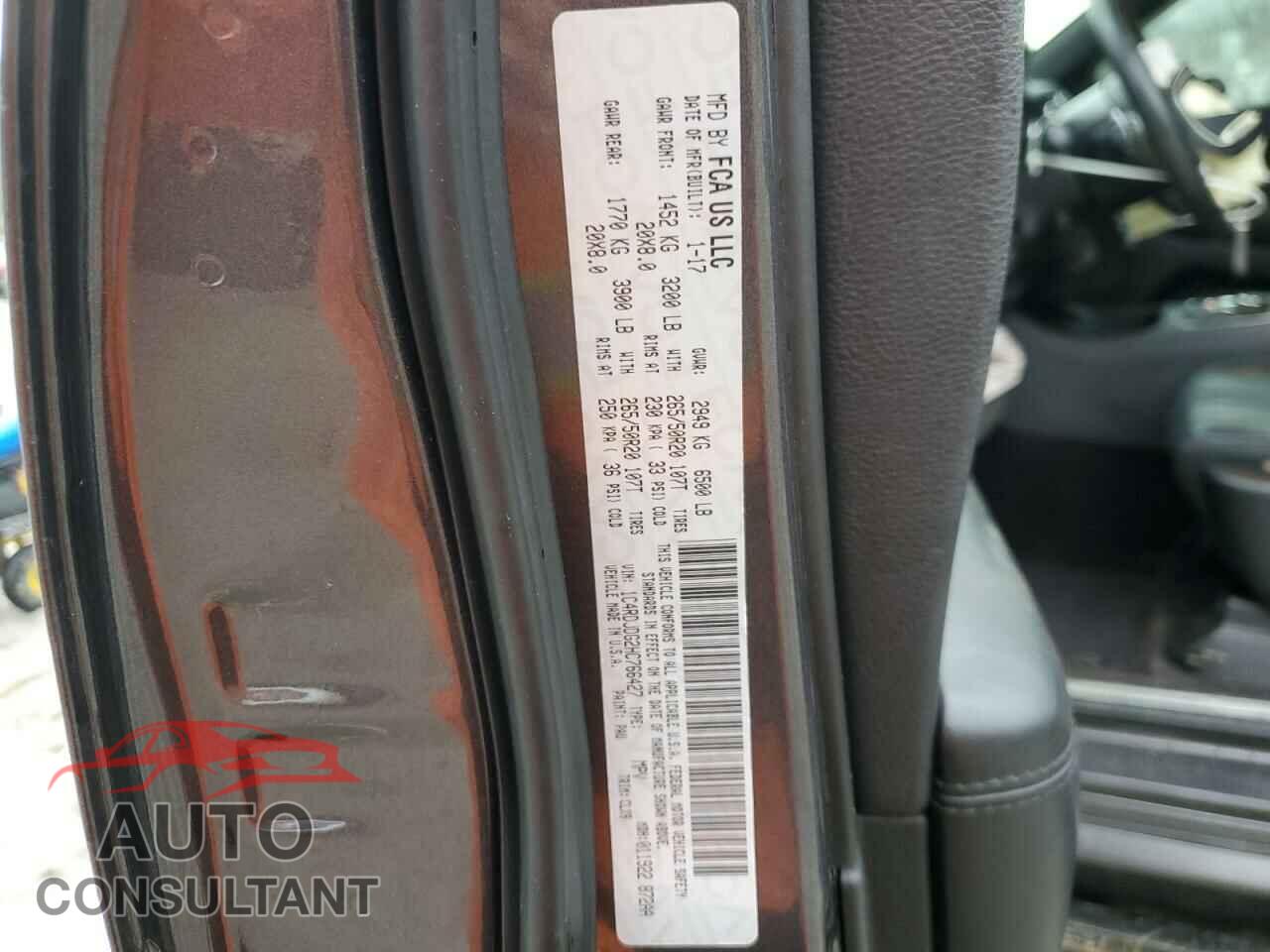 DODGE DURANGO 2017 - 1C4RDJDG2HC766427
