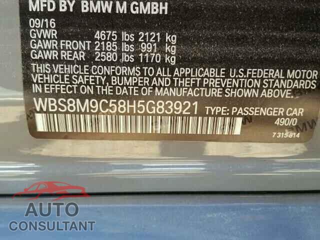 BMW M3 2017 - WBS8M9C58H5G83921