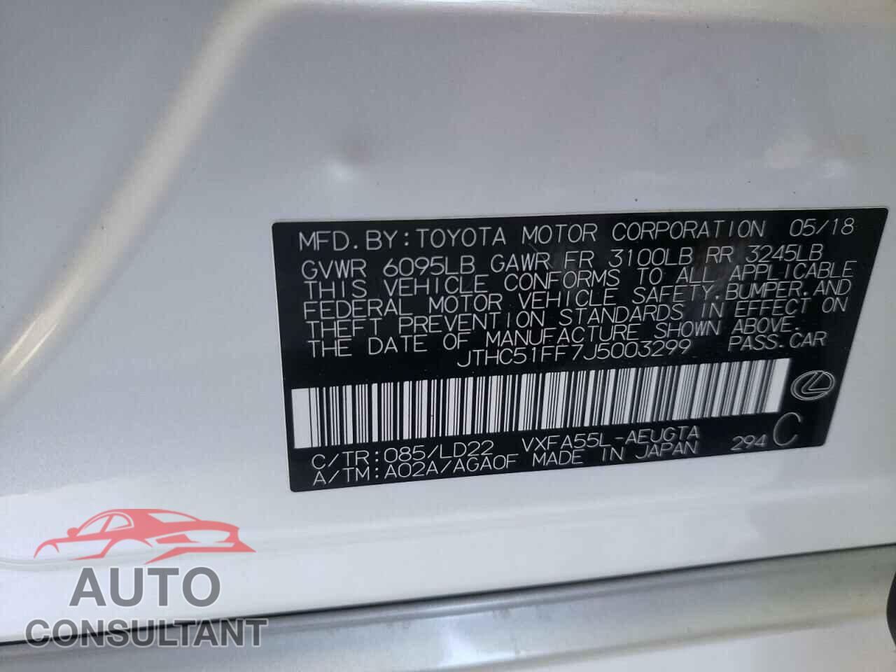 LEXUS LS500 2018 - JTHC51FF7J5003299