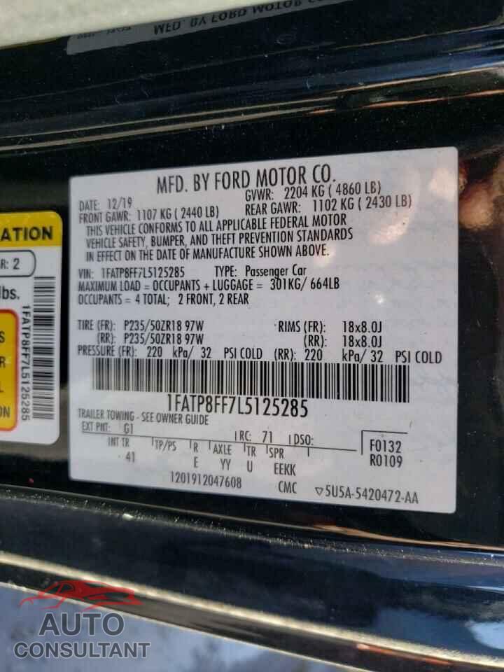 FORD MUSTANG 2020 - 1FATP8FF7L5125285