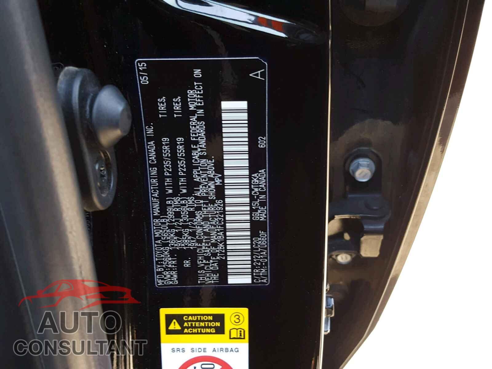 LEXUS RX350 2015 - 2T2BK1BA1FC321926