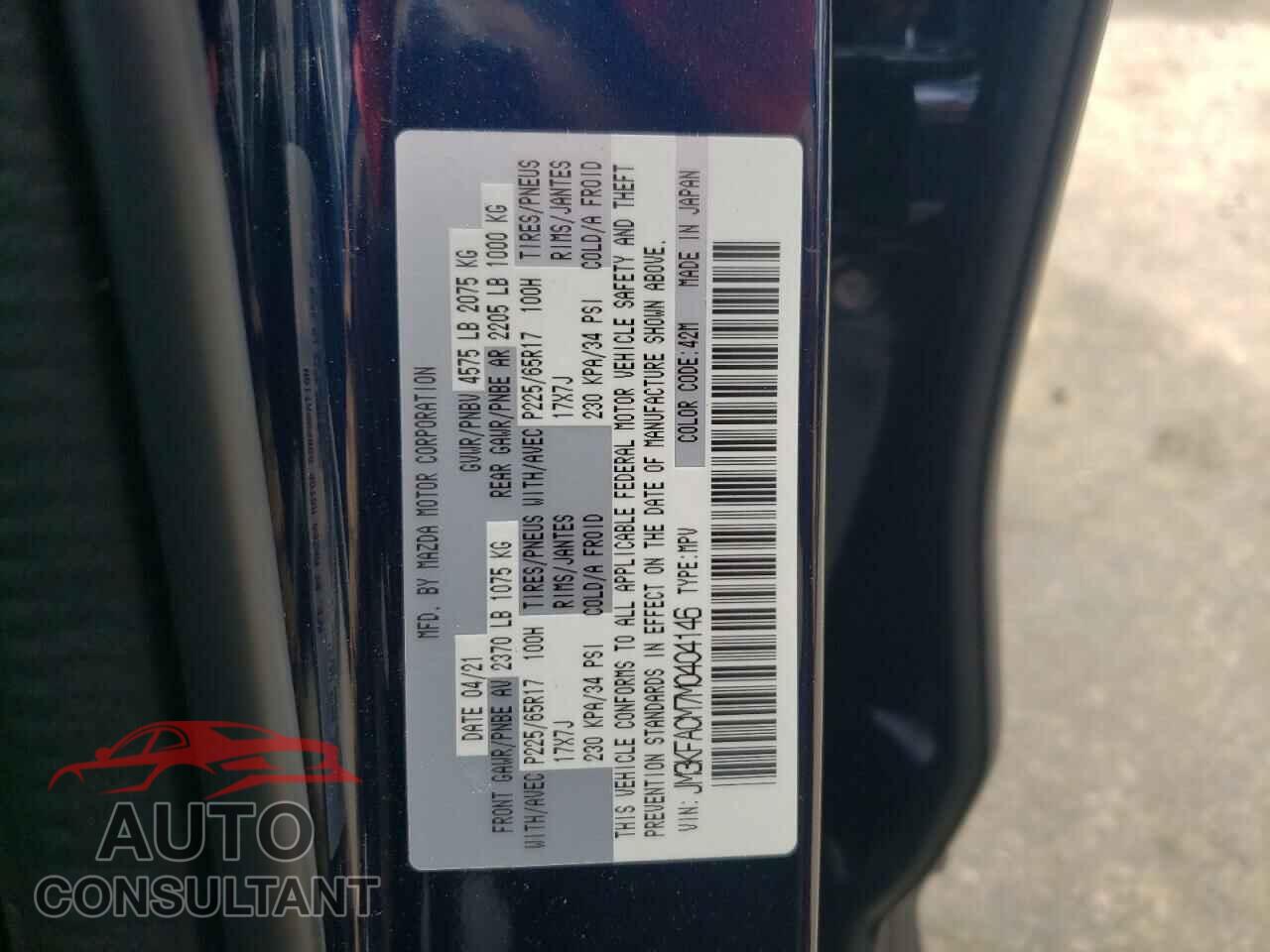 MAZDA CX-5 2021 - JM3KFACM7M0404146