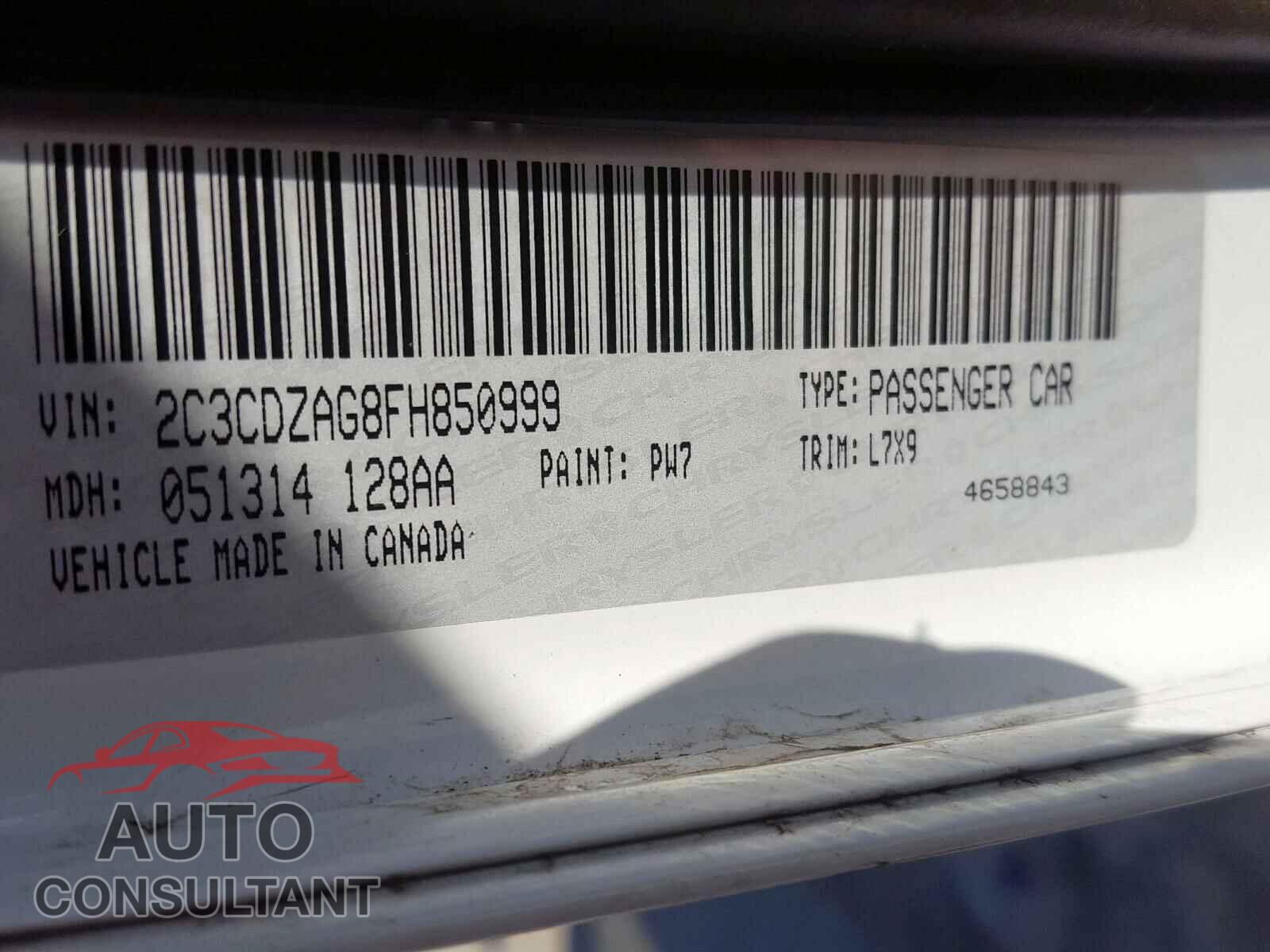 DODGE CHALLENGER 2015 - 2T1BURHE5HC842335