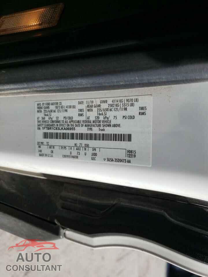 FORD TRANSIT CO 2020 - 1FTBR1C83LKA06955