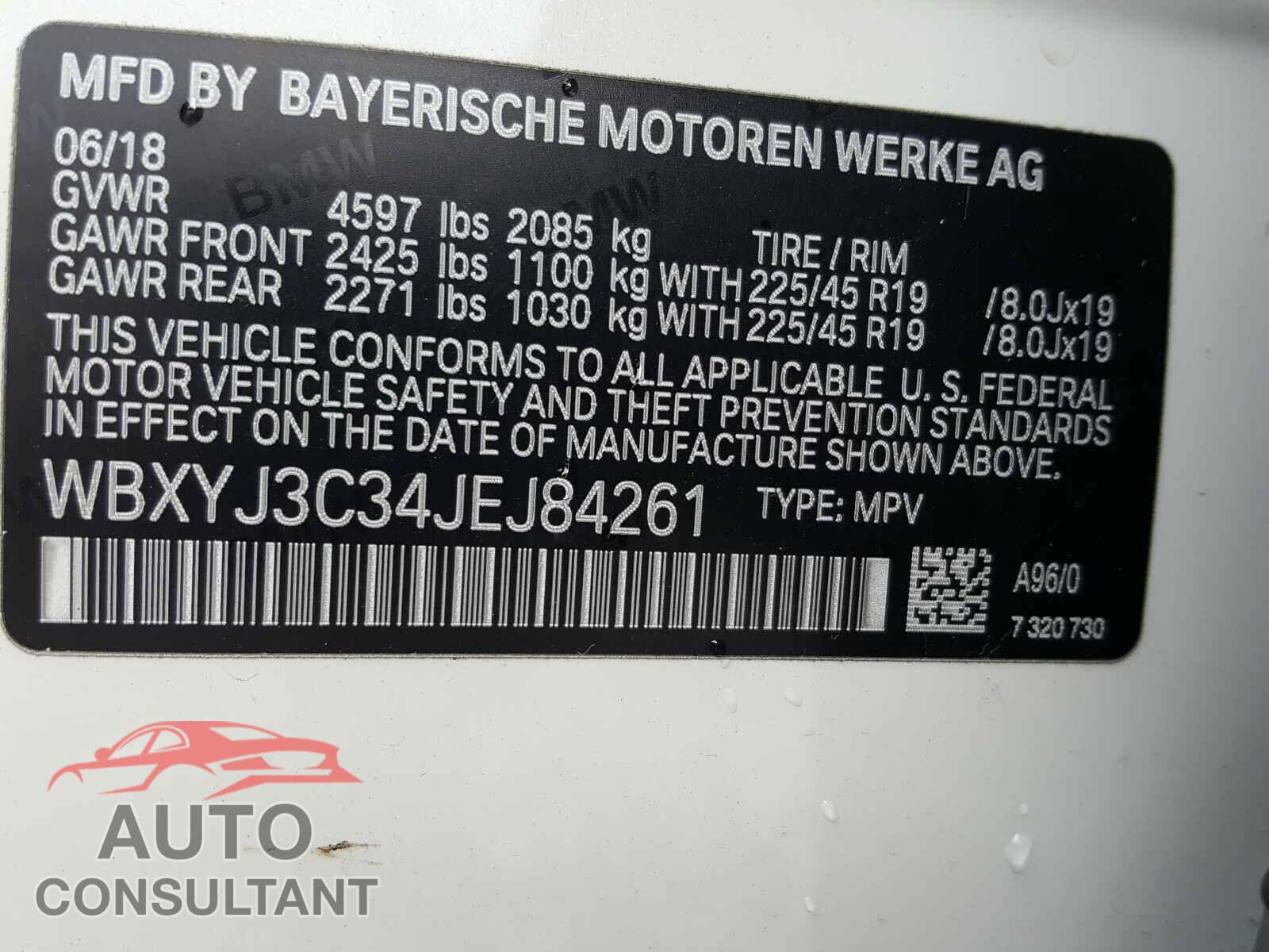 BMW X2 2018 - 3N1CE2CP4HL367259
